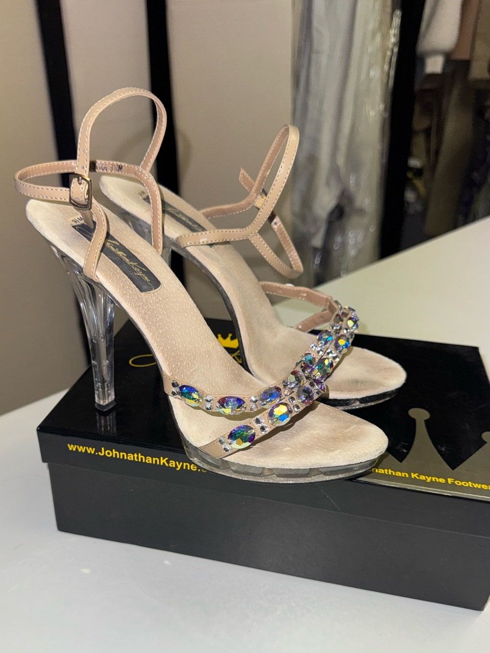 Jonathan Kayne Crystal-Embellished Heels